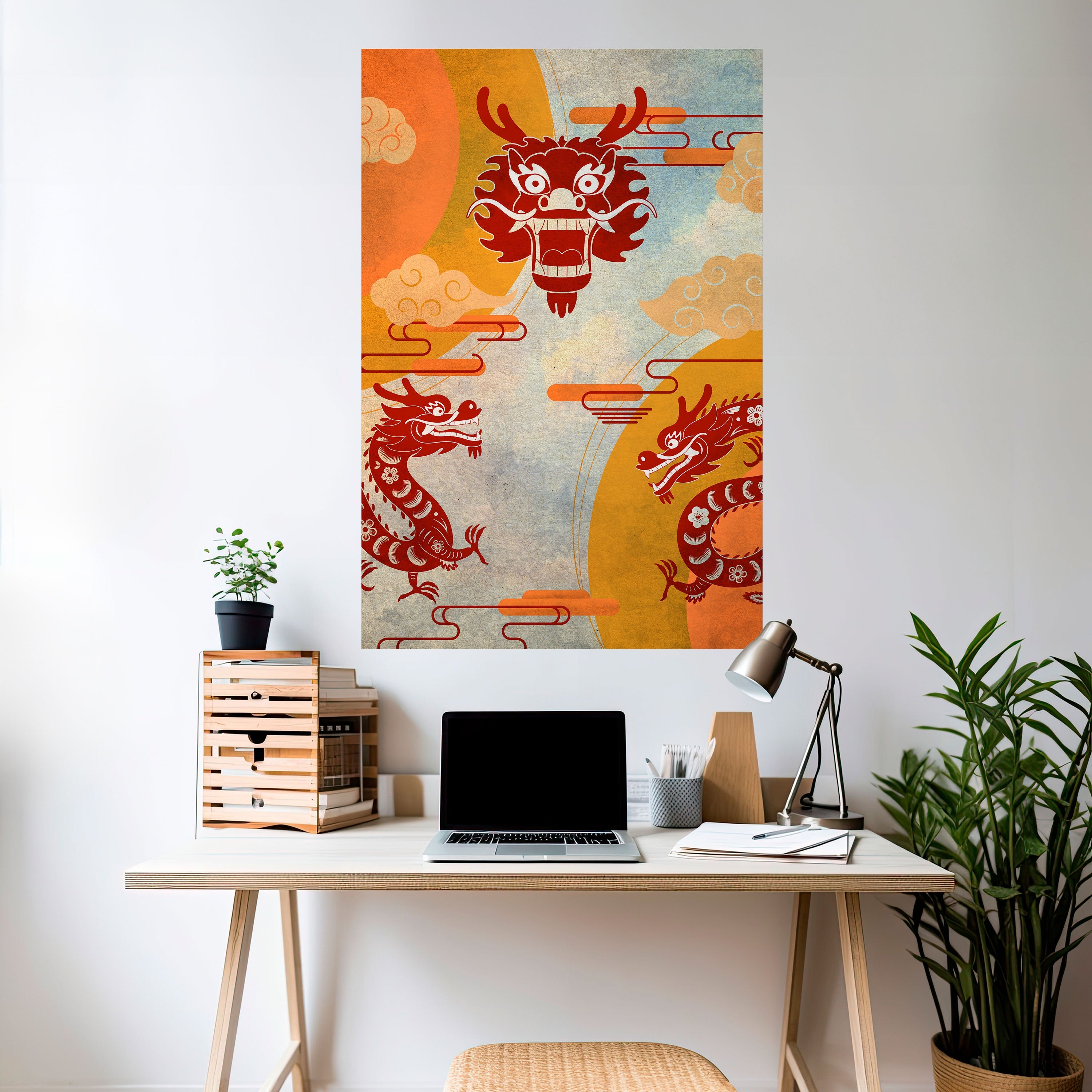 MYSTICAL DRAGON Vertikales Poster zum Abziehen und Aufkleben