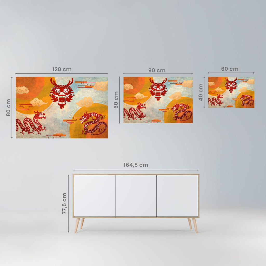 MYSTICAL DRAGON Horizontales Poster zum Abziehen und Aufkleben
