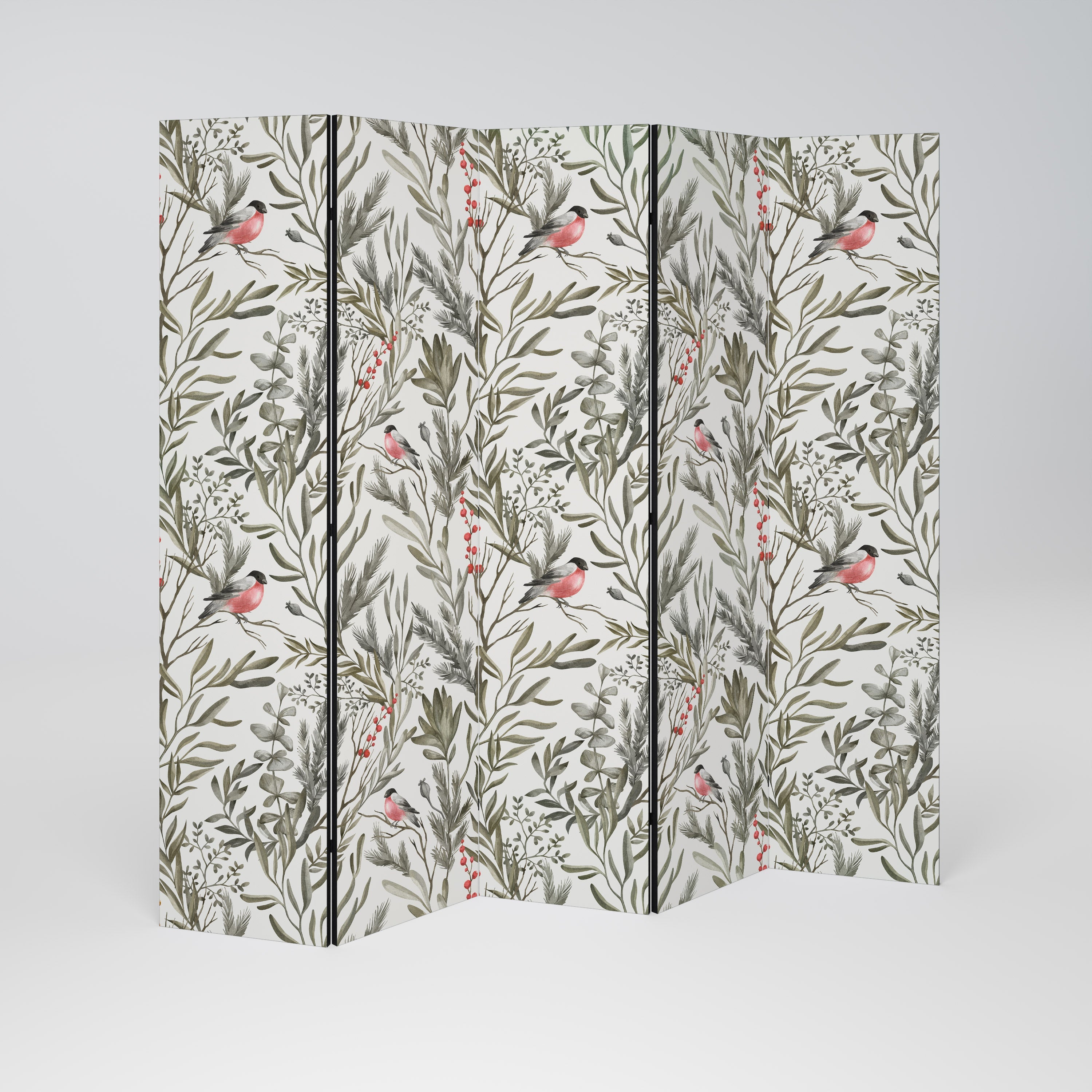 BULLFINCH SONG Dekorativer 5-teiliger Raumteiler