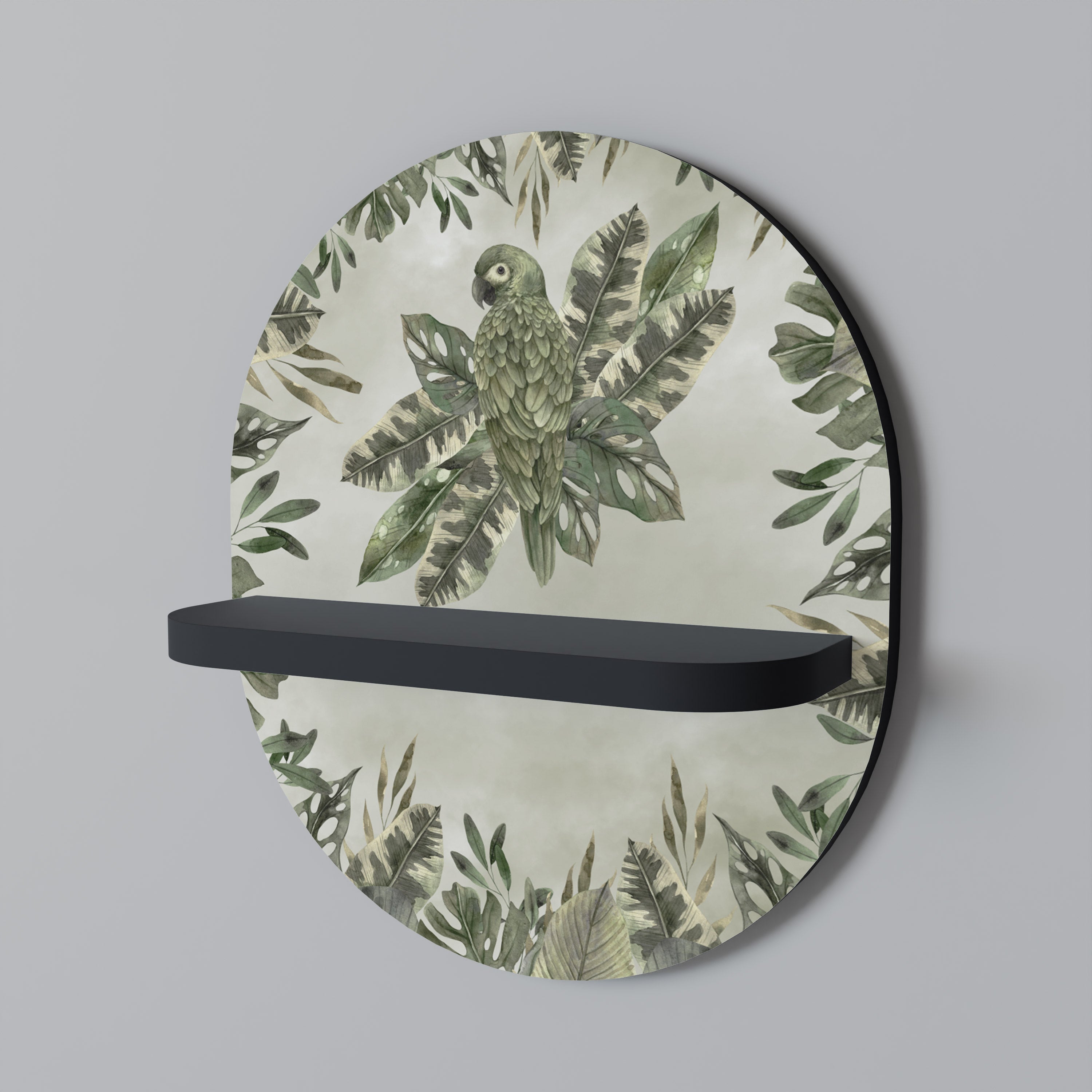 VERDANT ARINI Ovales Kunstregal in Schwarz