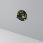 VERDANT ARINI Round Art Shelf In Black Finish