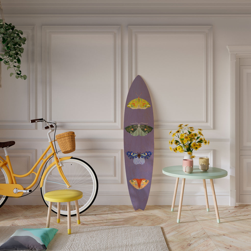 MOTH INTO THE FLAME Deko-Surfboard