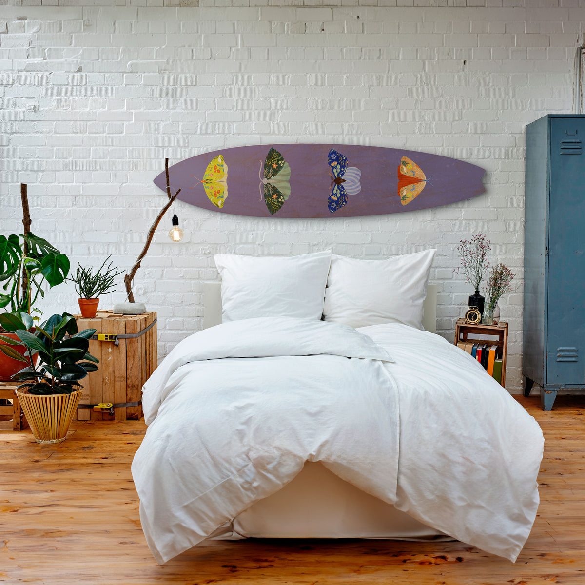 MOTH INTO THE FLAME Deko-Surfboard