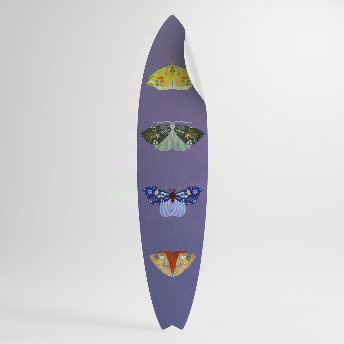 MOTH INTO THE FLAME Peel and Stick Surfboard Sticker