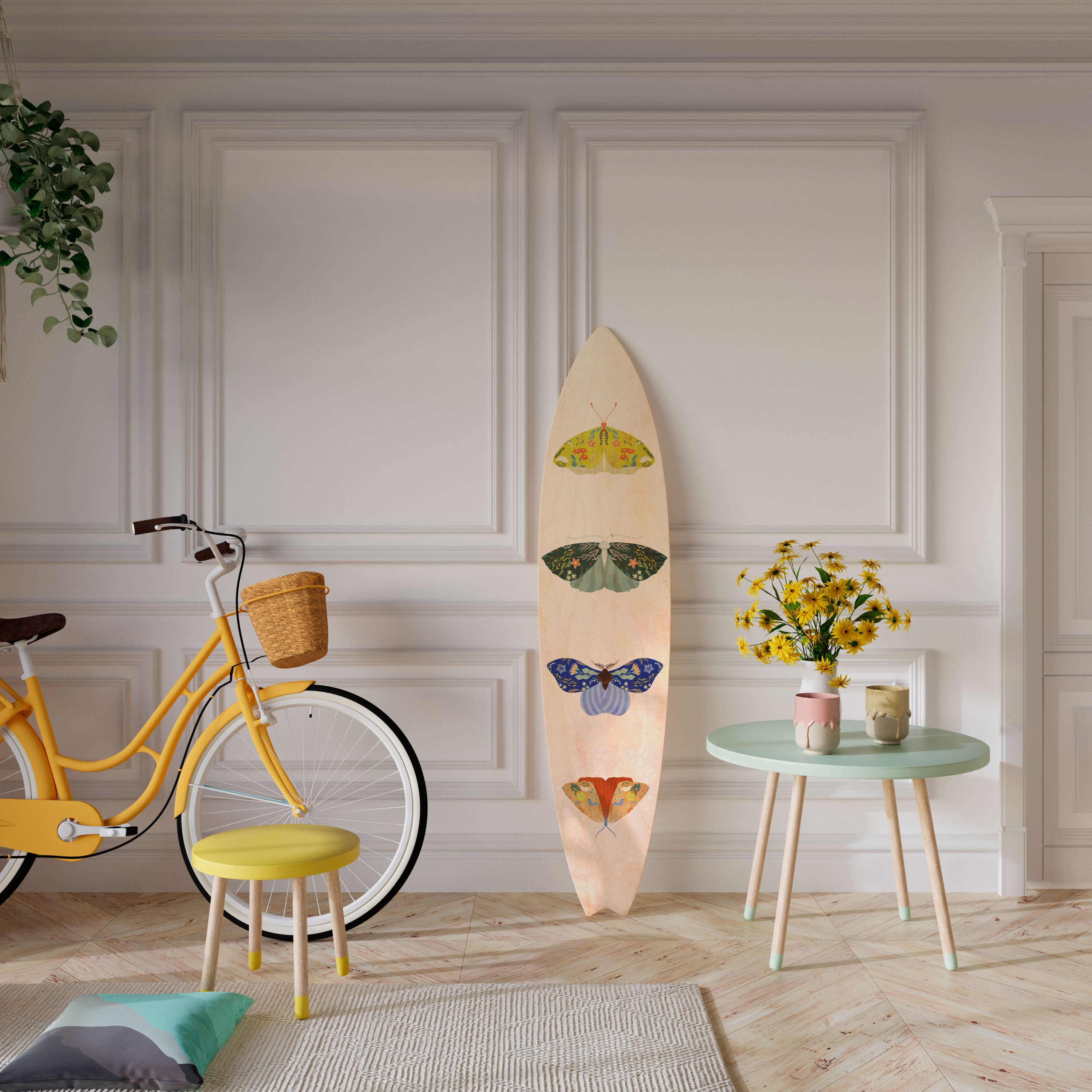 MOTH INTO THE LIGHT Deko-Surfboard