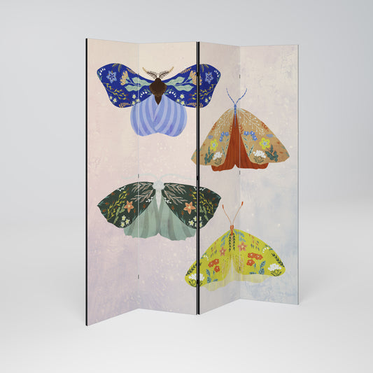 MOTH INTO THE LIGHT 4-teiliger Paravent