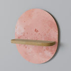 CRANE DANCE Oval Art Shelf In Oak Effect