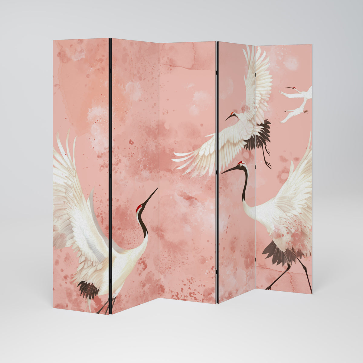 CRANE DANCE 5-teiliger Paravent