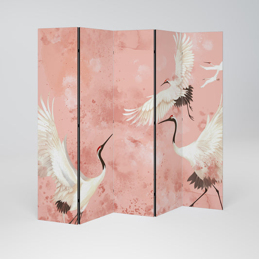 CRANE DANCE 5-teiliger Paravent