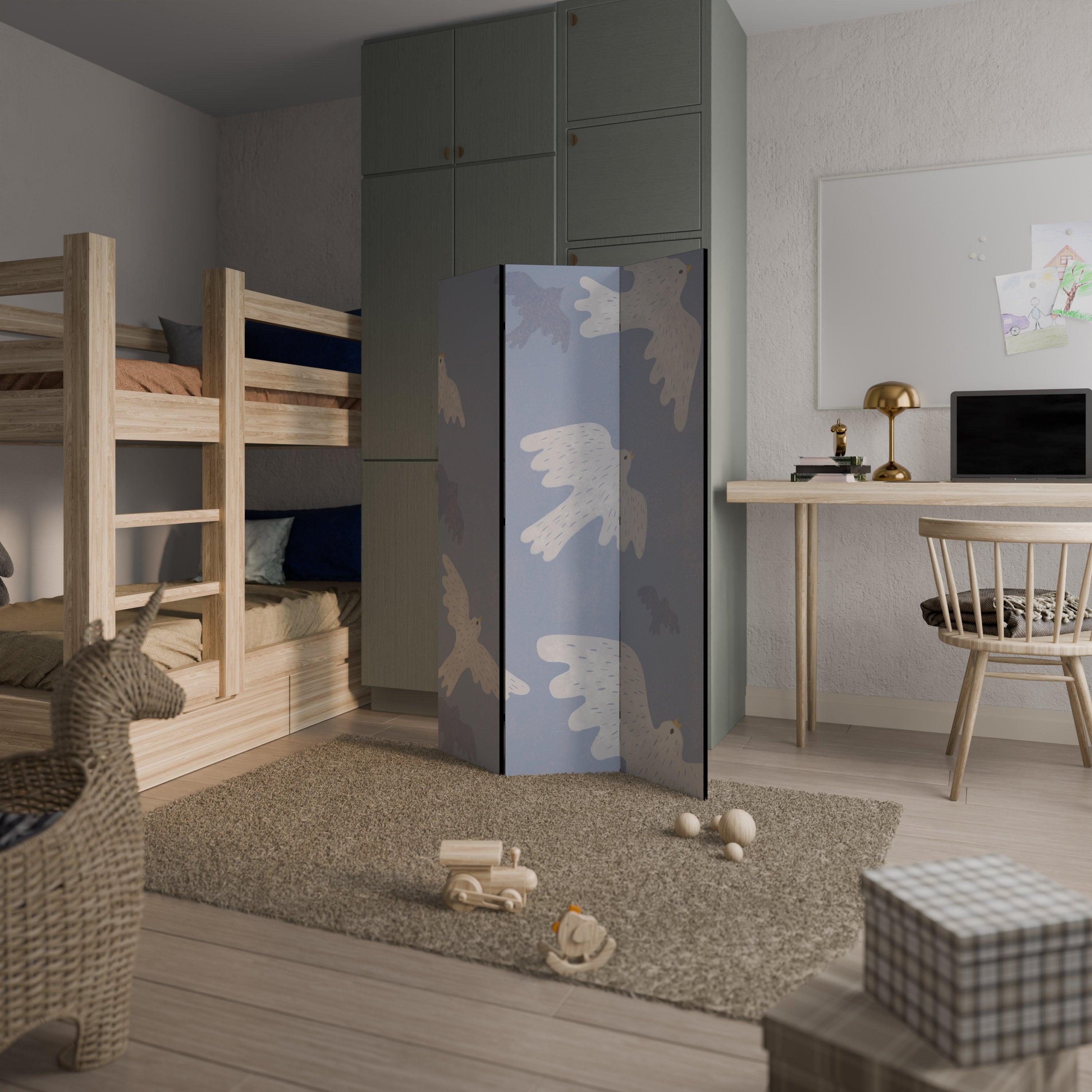 SLOWLY FLOAT 3-teiliger Paravent