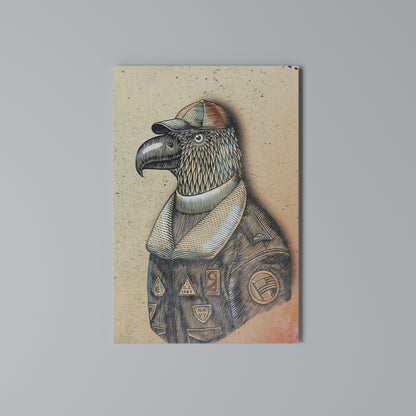 FEATHERED FASHIONISTA Vertical Canvas Print