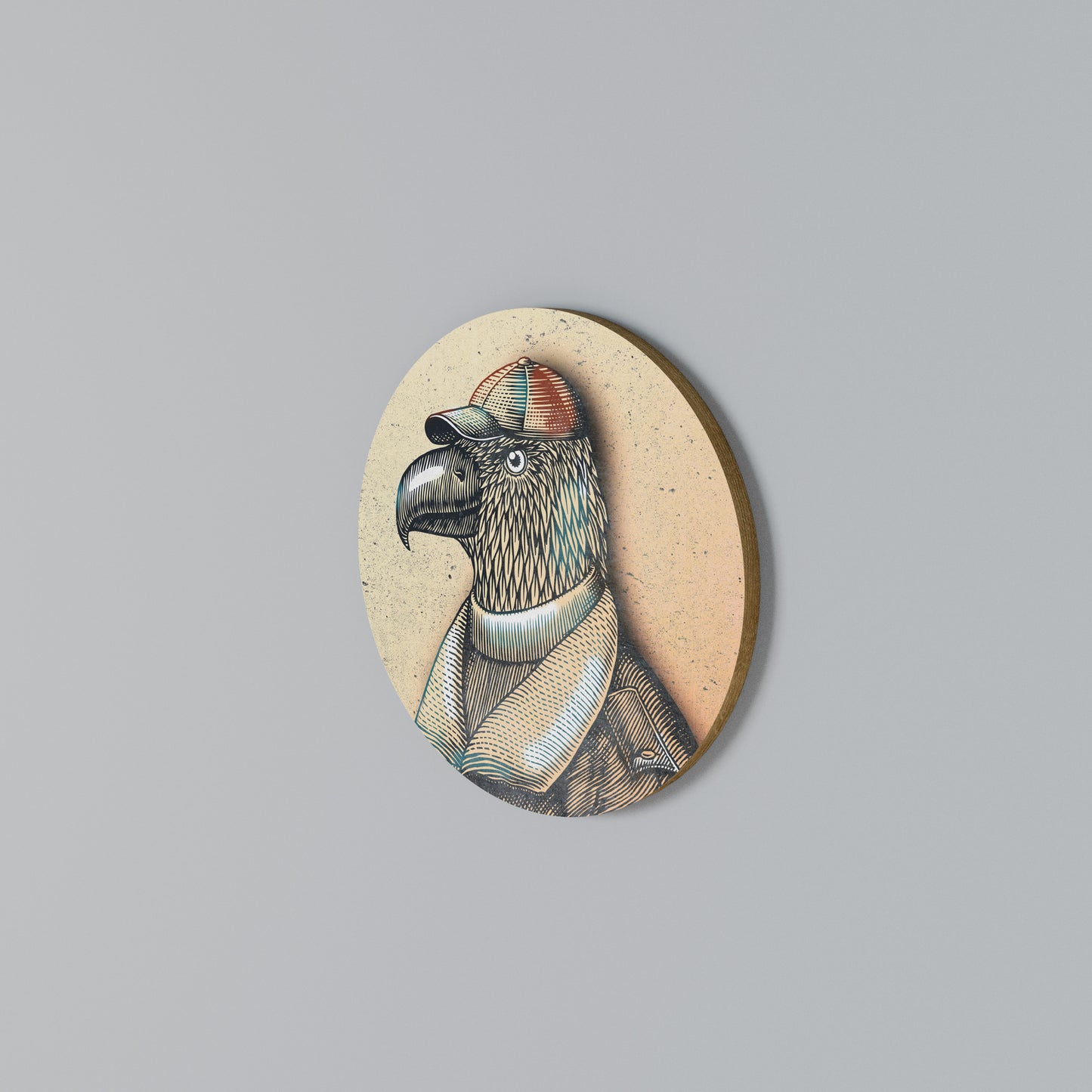 FEATHERED FASHIONISTA Round Wall Art