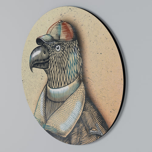 FEATHERED FASHIONISTA Round Wall Art