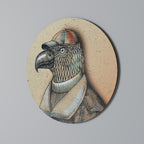 FEATHERED FASHIONISTA Runde Wanddekoration Ø 69 cm