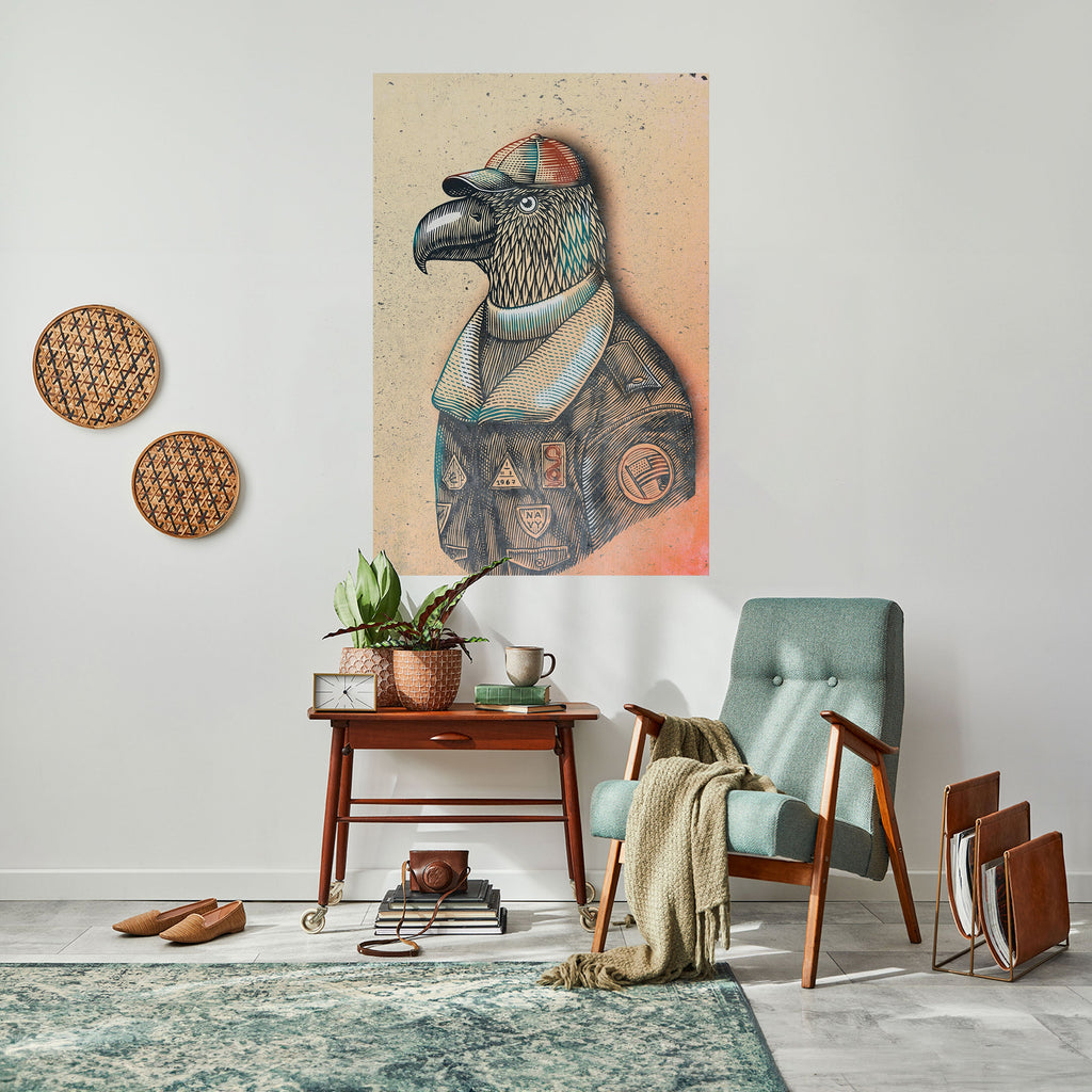 FEATHERED FASHIONISTA Vertikales Poster zum Abziehen und Aufkleben