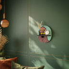 GODZILLA WELCOME Ovales Kunstregal in Schwarz