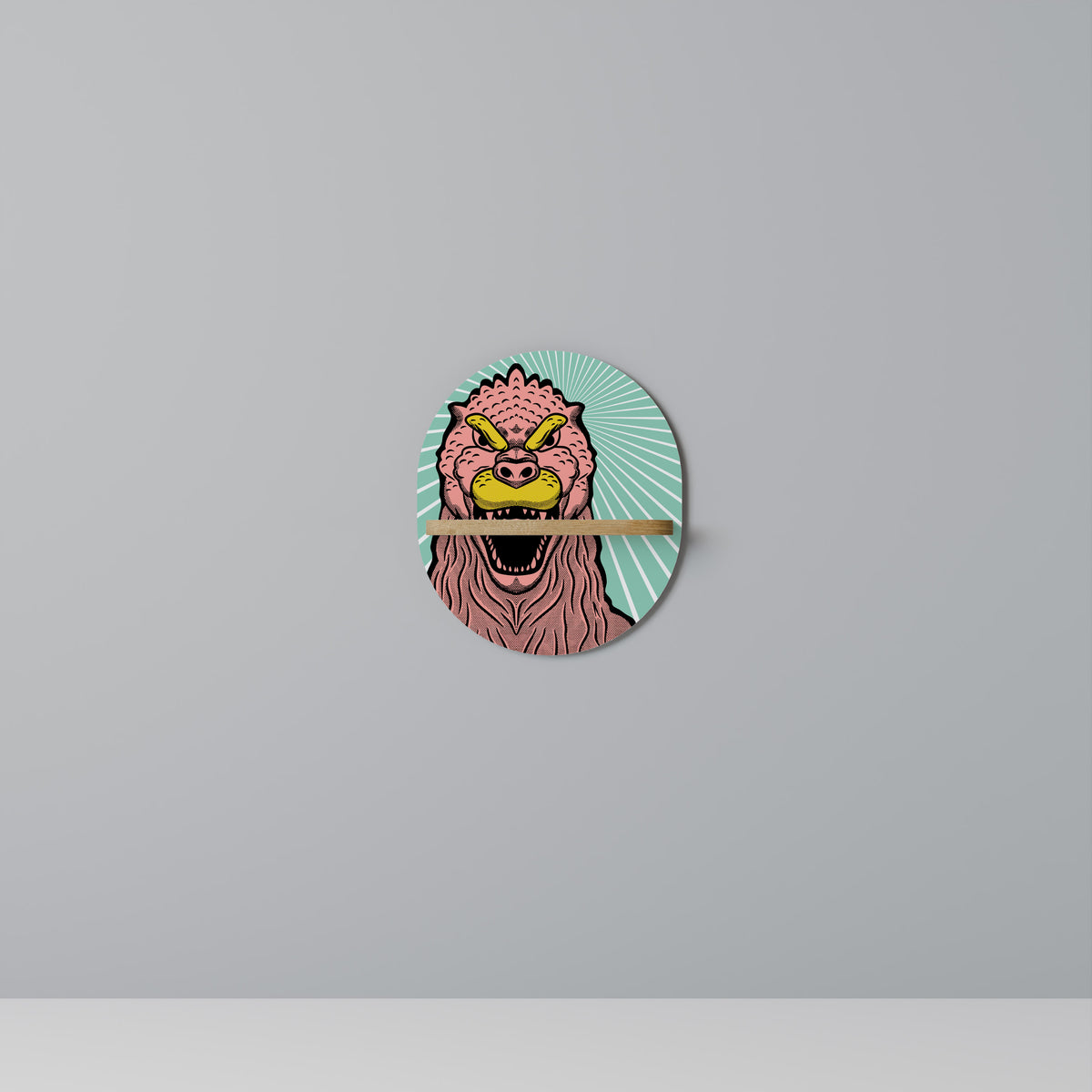 GODZILLA WELCOME Dekoratives Wandregal