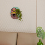 GODZILLA WELCOME Ovales Kunstregal in Eiche-Optik