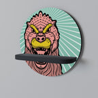 GODZILLA WELCOME Rundes Kunstregal in Schwarz