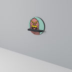 GODZILLA WELCOME Rundes Kunstregal in Schwarz