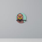 GODZILLA WELCOME Rundes Kunstregal in Schwarz