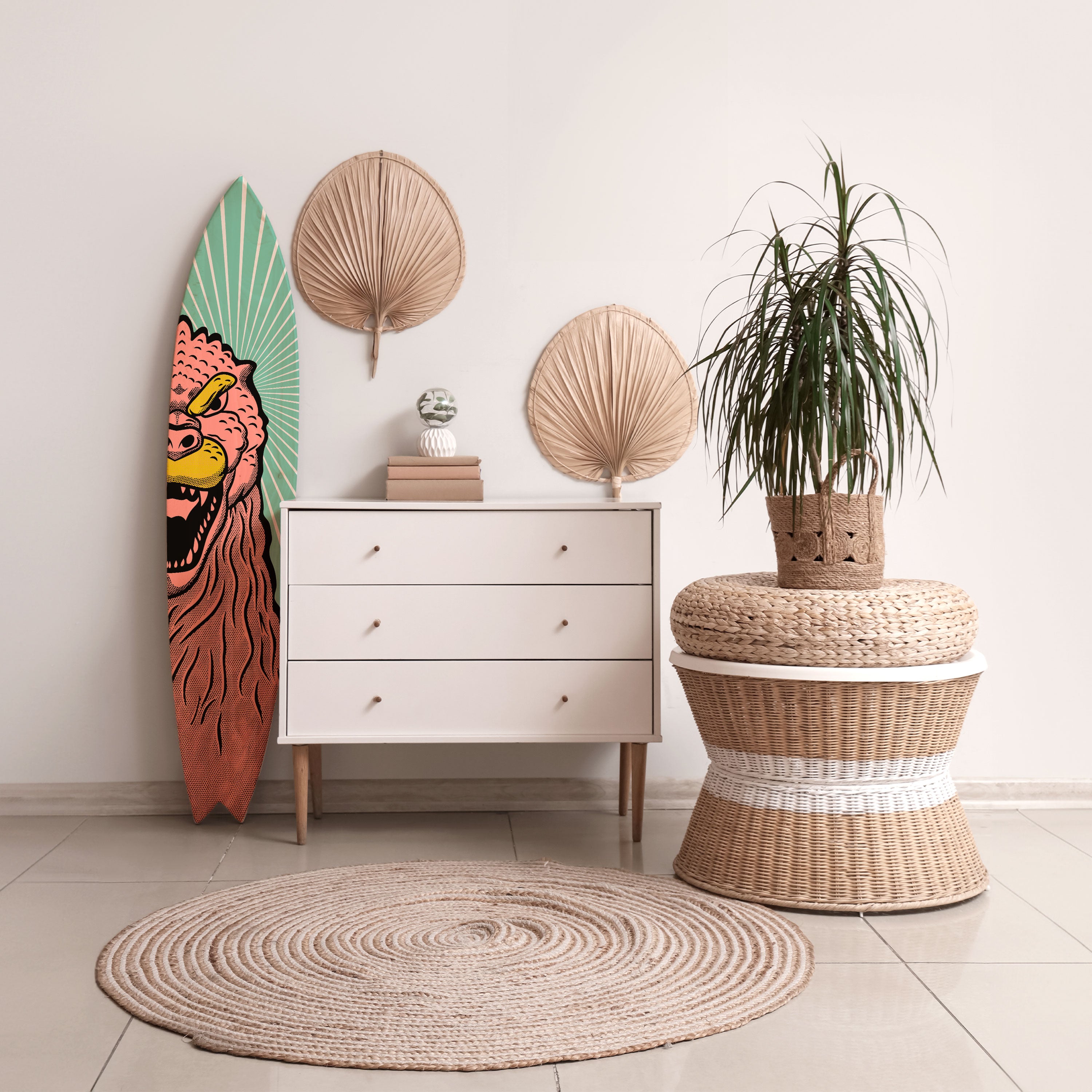 GODZILLA WELCOME Deko-Surfboard