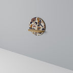 EMINENT HOOPOE Round Art Shelf In Oak Effect