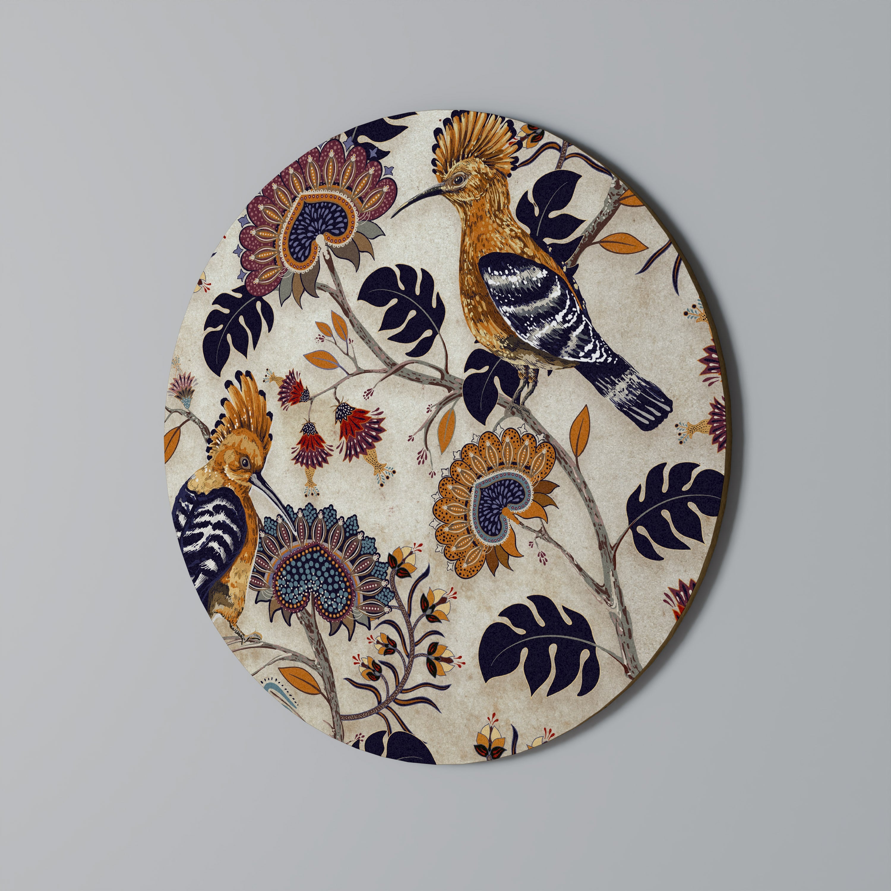 EMINENT HOOPOE Runde Wandkunst