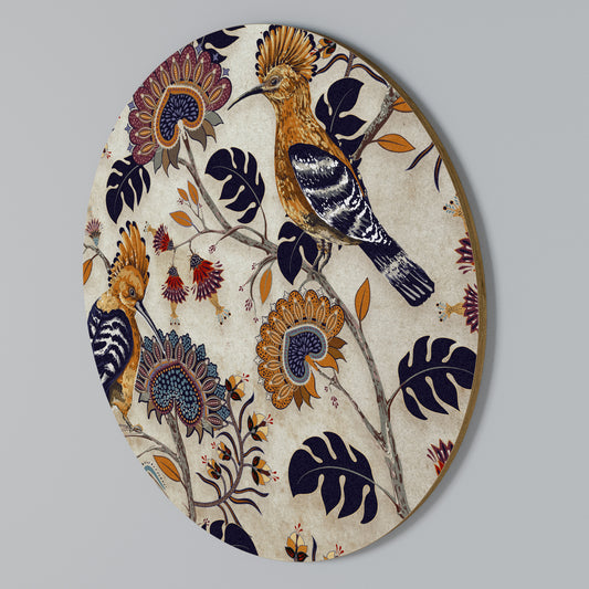 EMINENT HOOPOE Rundes Wandbild
