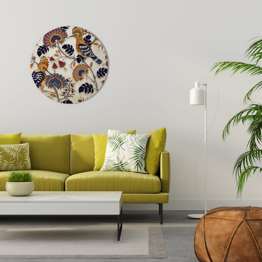 EMINENT HOOPOE Runde Wandkunst