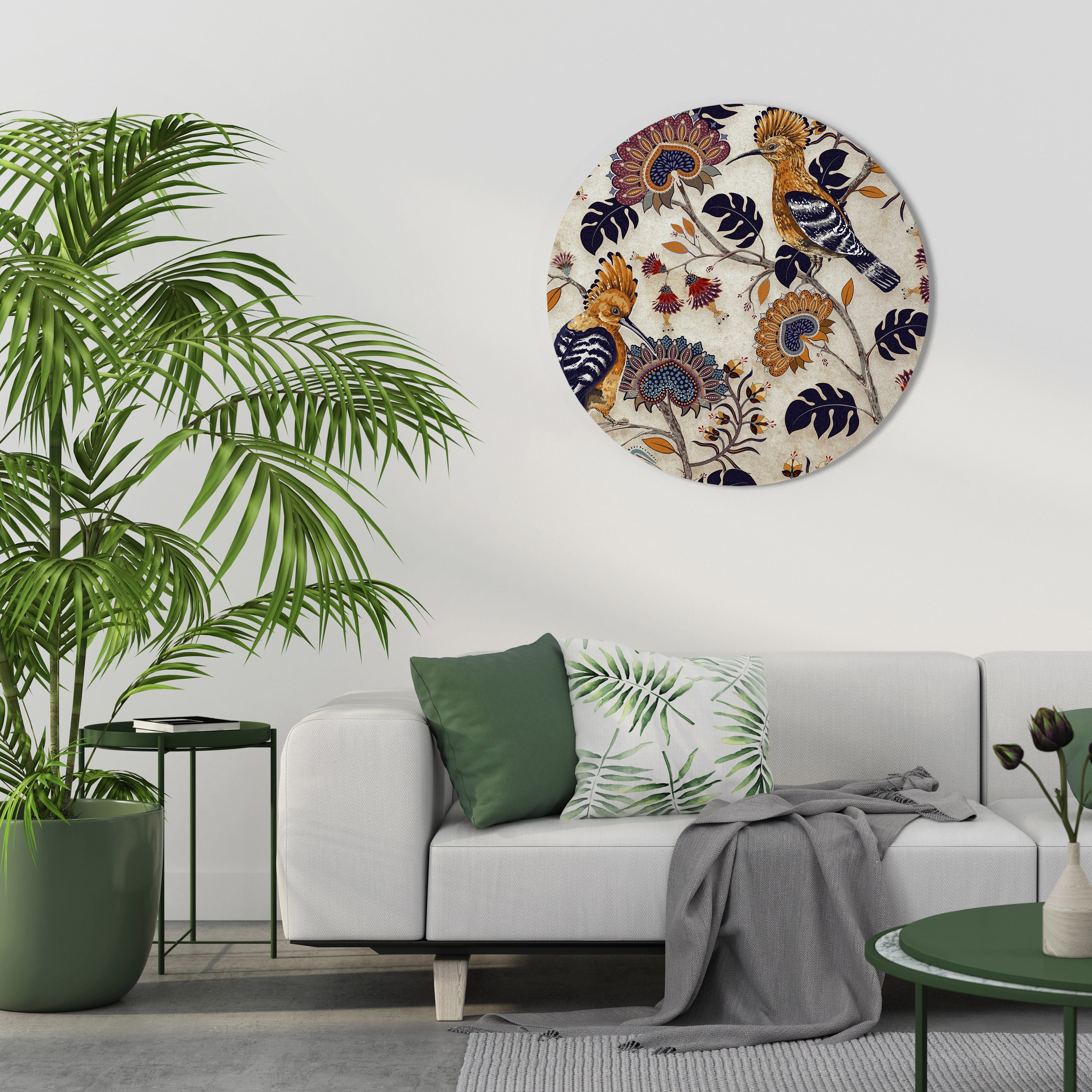 EMINENT HOOPOE Runde Wandkunst