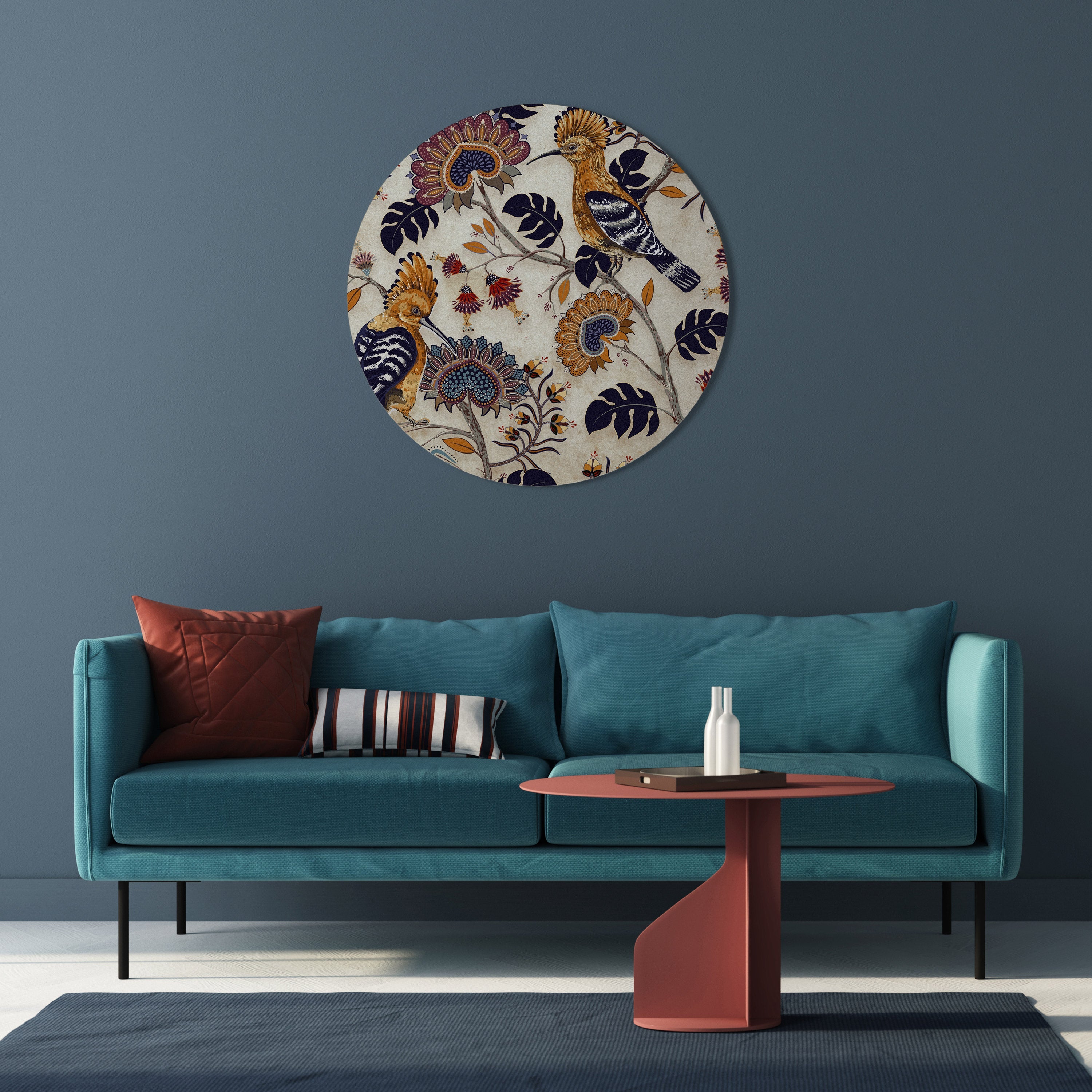 EMINENT HOOPOE Runde Wandkunst