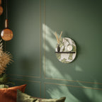 SEEDLING SONGBIRD Ovales Kunstregal in Schwarz