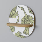 SEEDLING SONGBIRD Oval Art Shelf In Oak Effect