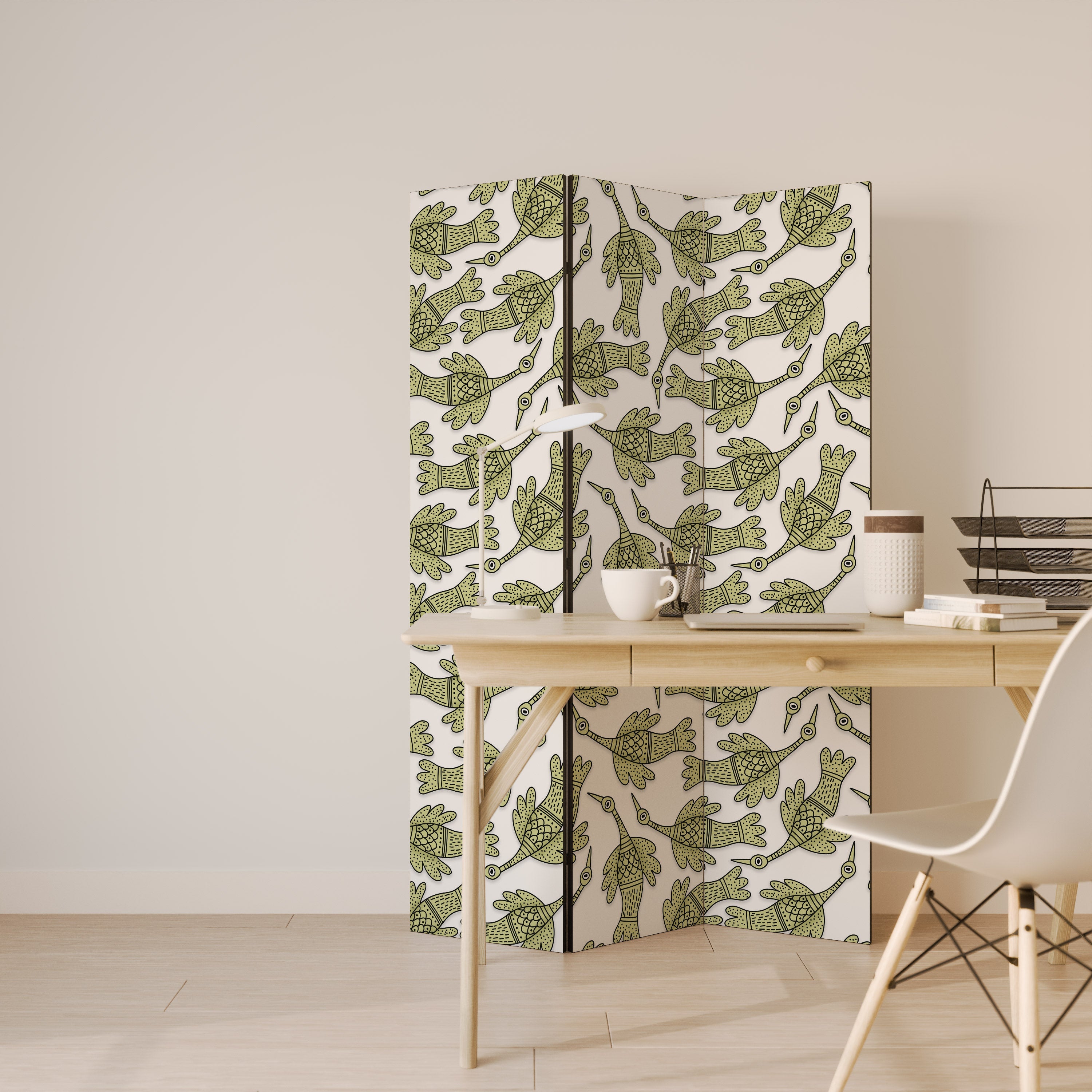 SEEDLING SONGBIRD Dekorativer 3-teiliger Raumteiler