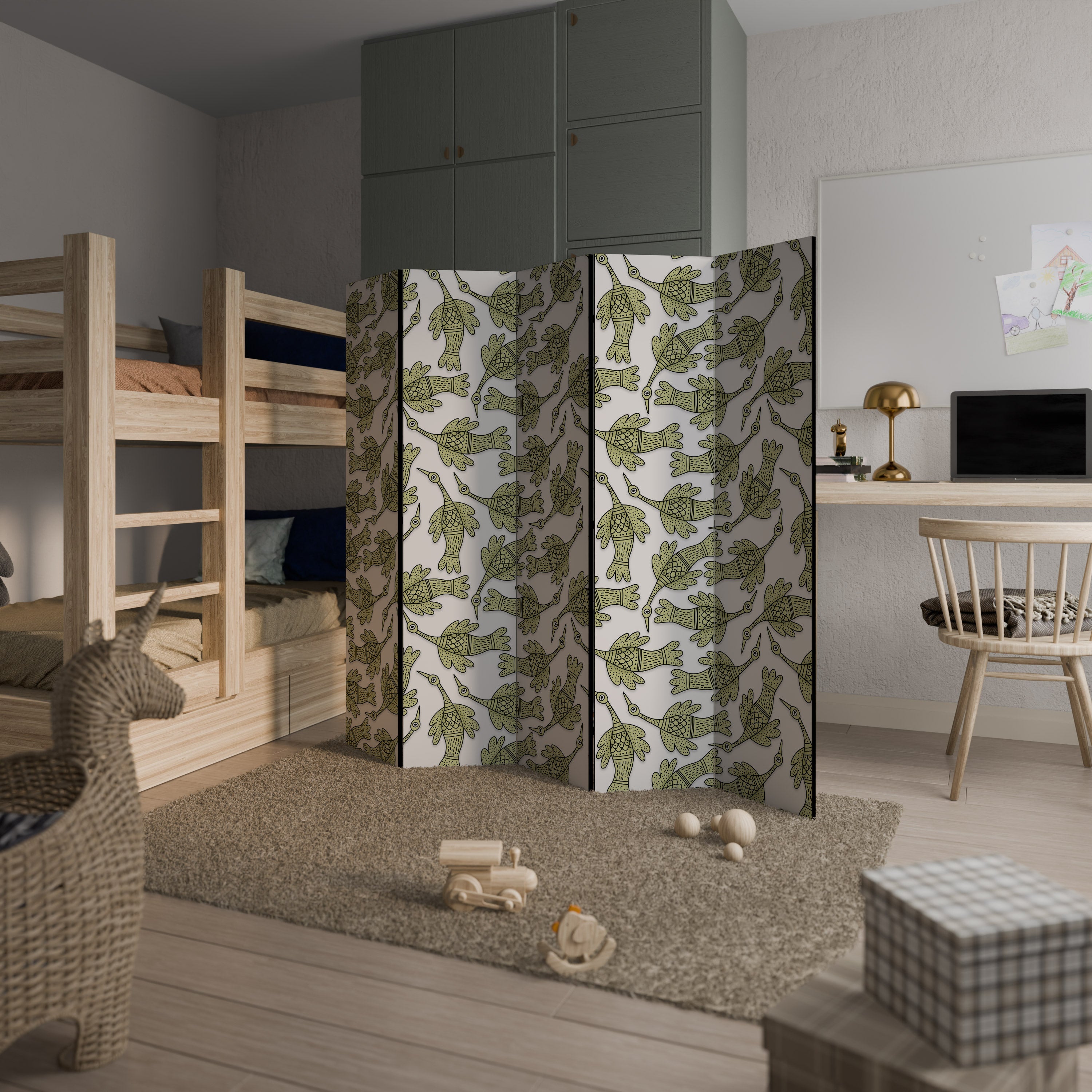 SEEDLING SONGBIRD Dekorativer 5-teiliger Raumteiler