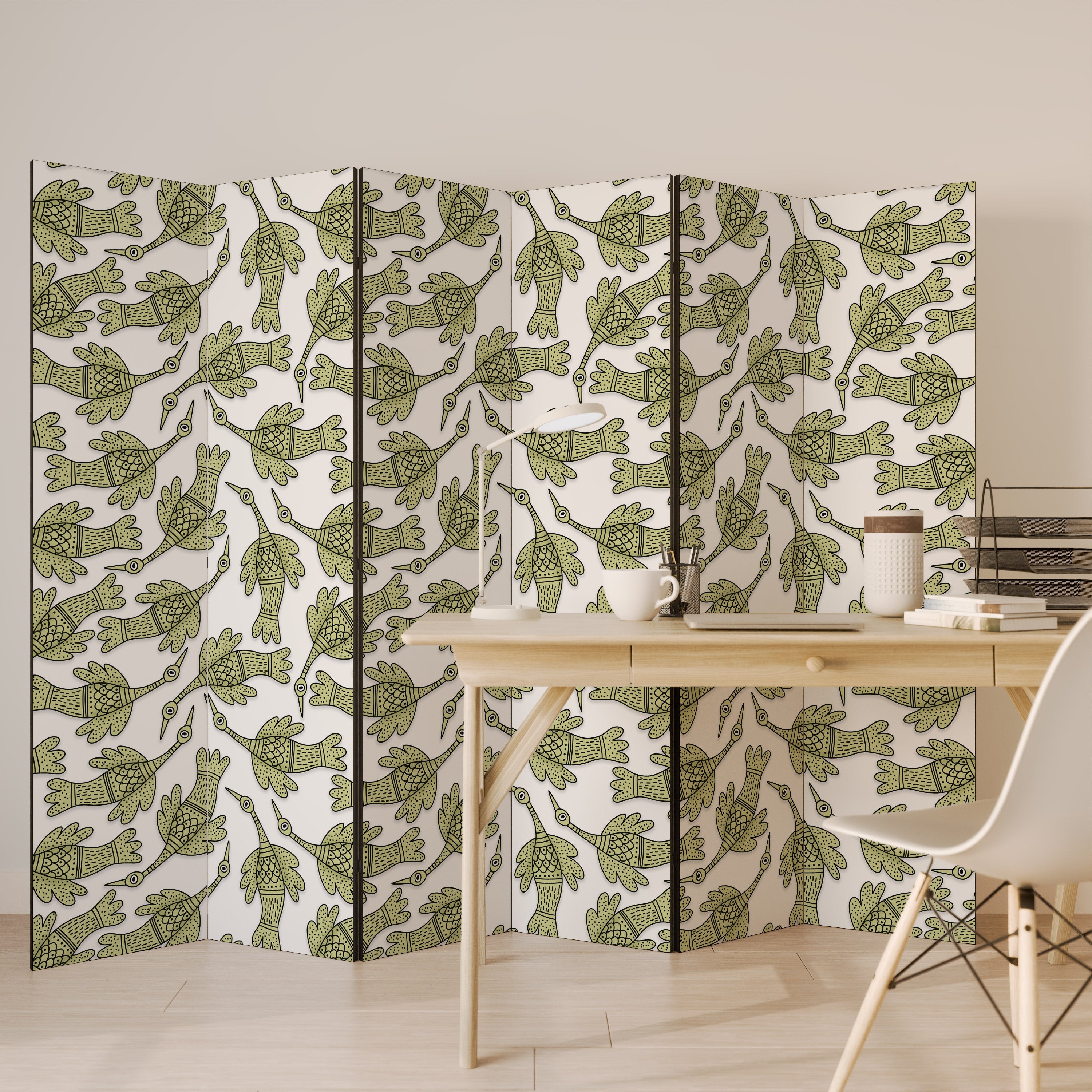 SEEDLING SONGBIRD Dekorativer 6-teiliger Raumteiler