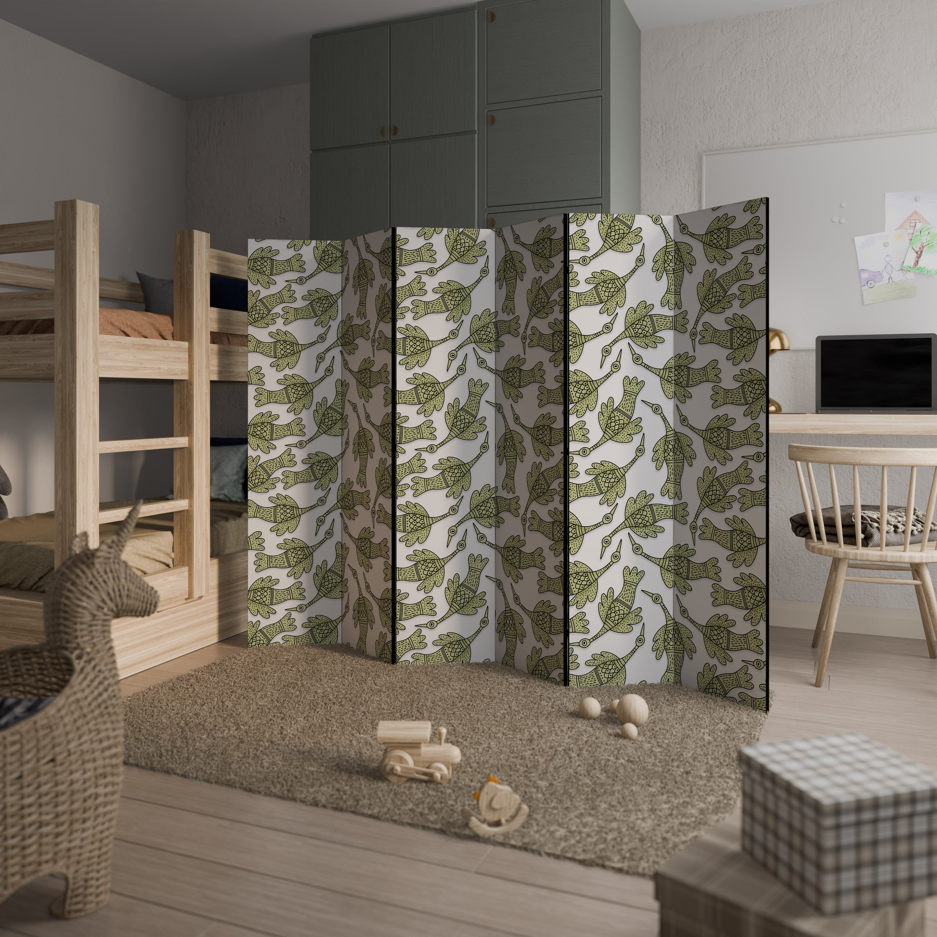 SEEDLING SONGBIRD Dekorativer 6-teiliger Raumteiler