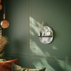 WATERSPOUT SONGIBIRD Ovales Kunstregal in Schwarz