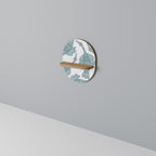 WATERSPOUT SONGIBIRD Ovales Kunstregal in Eiche-Optik