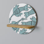 WATERSPOUT SONGIBIRD Rundes Kunstregal in Eiche-Optik