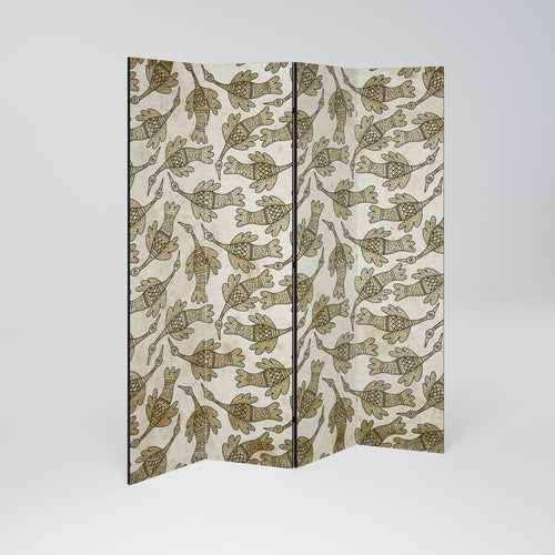 ALMONDINE SONGBIRD 4-Panel Room Divider