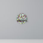 INDIAN FISH Rundes Kunstregal in Schwarz