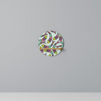 INDIAN FISH Rundes Kunstregal in Eiche-Optik