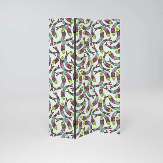 INDIAN FISH 3-Panel Room Divider