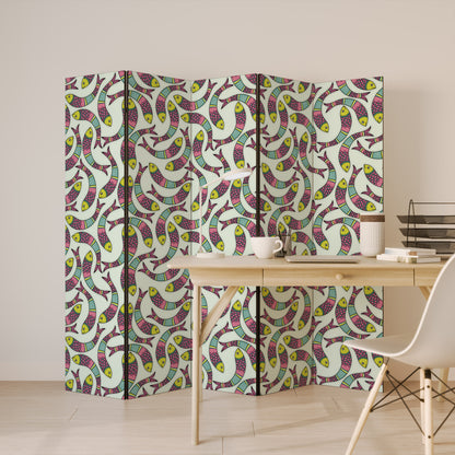 INDIAN FISH 5-Panel Room Divider