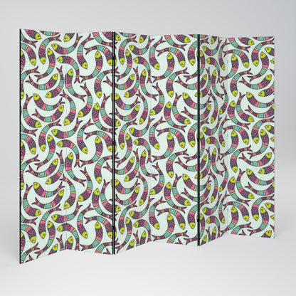 INDIAN FISH 6-Panel Room Divider