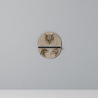 STEAMPUNK TRIO Ovales Kunstregal in Schwarz