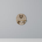 STEAMPUNK TRIO Ovales Kunstregal in Eiche-Optik