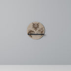 STEAMPUNK TRIO Rundes Kunstregal in Schwarz